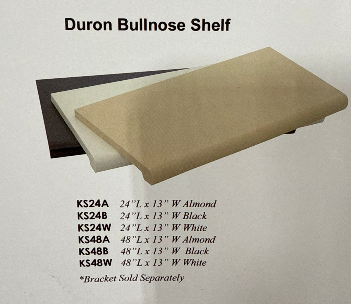 Duron Bullnose Shelf
