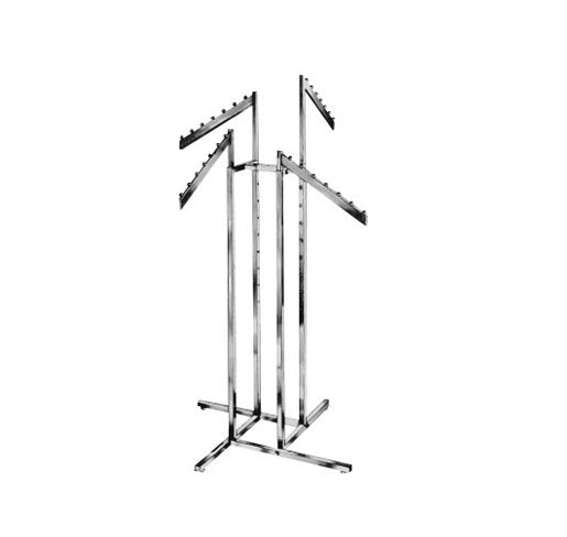 Clothing rack with straight arms