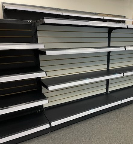Gondola shelving double sided