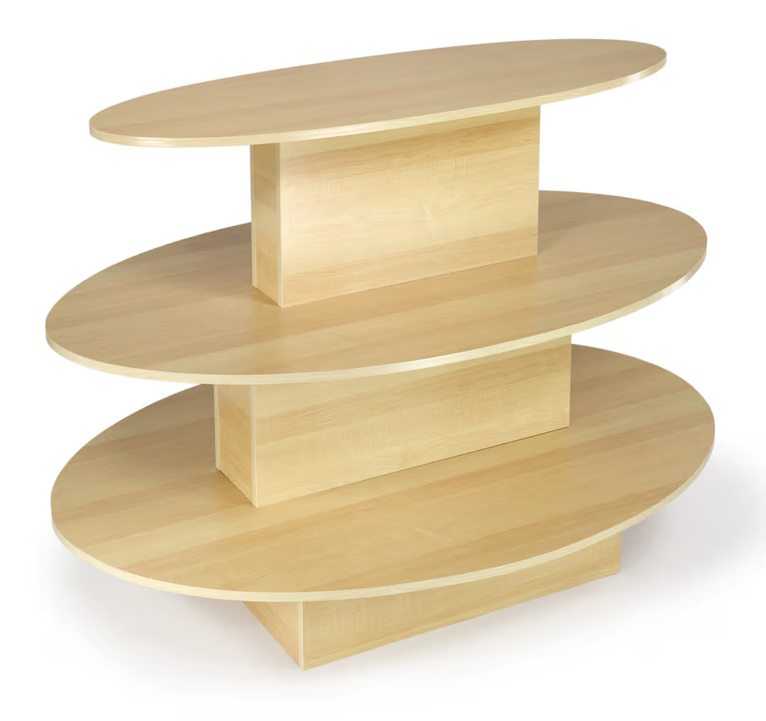 3 TIER DISPLAY TABLE – OVAL SHAPE
