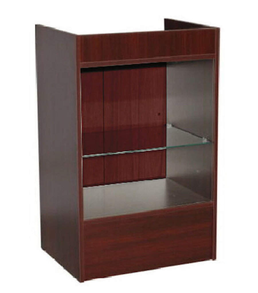 Glass Front Cash Register Stand