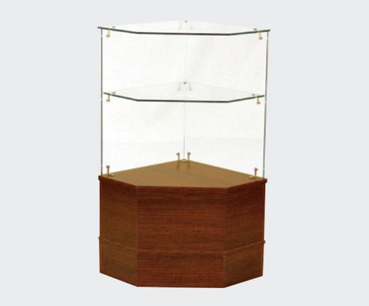 Half Vision Pentagon Corner Case with Swing Door & Lock